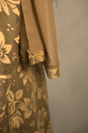 Luxury 3 Piece Embellished Abaya with Pattern Net Over Coat and Belt