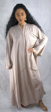 Luxury Flowy Style Dubai Abaya with Gold Embellishment - 2 Piece Set