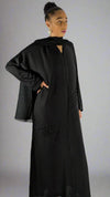 Stylish Black Closed Pattern Abaya
