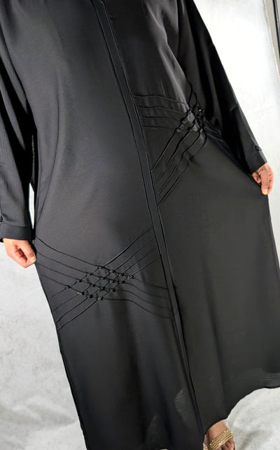 Stylish Black Closed Pattern Abaya