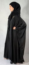 Elegant Textured Khaleeji Batwing Abaya - 3 Piece Set