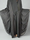 Elegant Textured Khaleeji Batwing Abaya - 3 Piece Set
