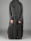 Elegant Textured Khaleeji Batwing Abaya - 3 Piece Set